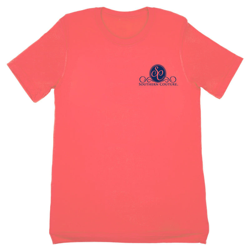Southern Couture SC Classic Be Beautiful Cow Womens Classic Fit T-Shirt - Coral Silk
