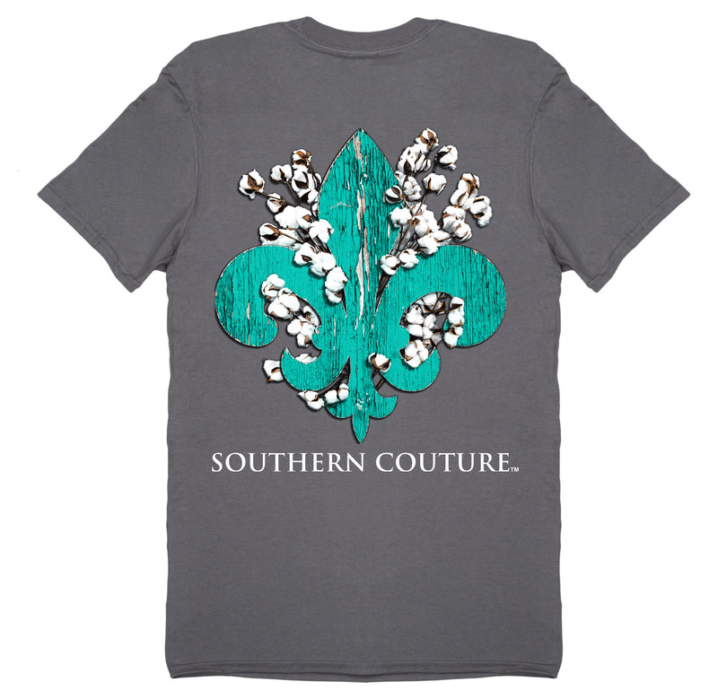 Southern Couture SC Classic Cotton Fleur Classic Fit Adult T-Shirt - Charcoal