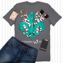 Southern Couture SC Classic Cotton Fleur Classic Fit Adult T-Shirt - Charcoal