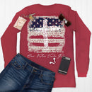 Southern Couture SC Classic One Nation Under God Longsleeve Classic Fit Adult T-Shirt - Cardinal Red