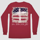 Southern Couture SC Classic One Nation Under God Longsleeve Classic Fit Adult T-Shirt - Cardinal Red