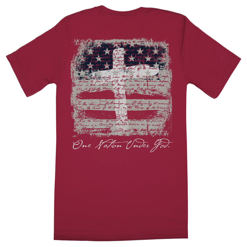 Southern Couture SC Classic One Nation Under God Classic Fit Adult T-Shirt - Cardinal Red