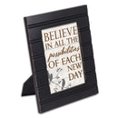 Possibilities of Each New Day Black 8 x 10 Beaded Board Picture Frame Plaque