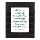 Front view of Serenity Prayer Black Beaded Board Frame Plaque