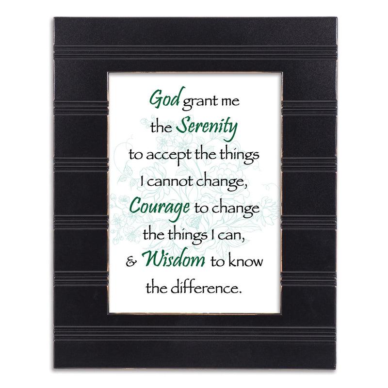 Front view of Serenity Prayer Black Beaded Board Frame Plaque