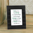 Serenity Prayer Black 8 x 10 Beaded Board Picture Frame Plaque