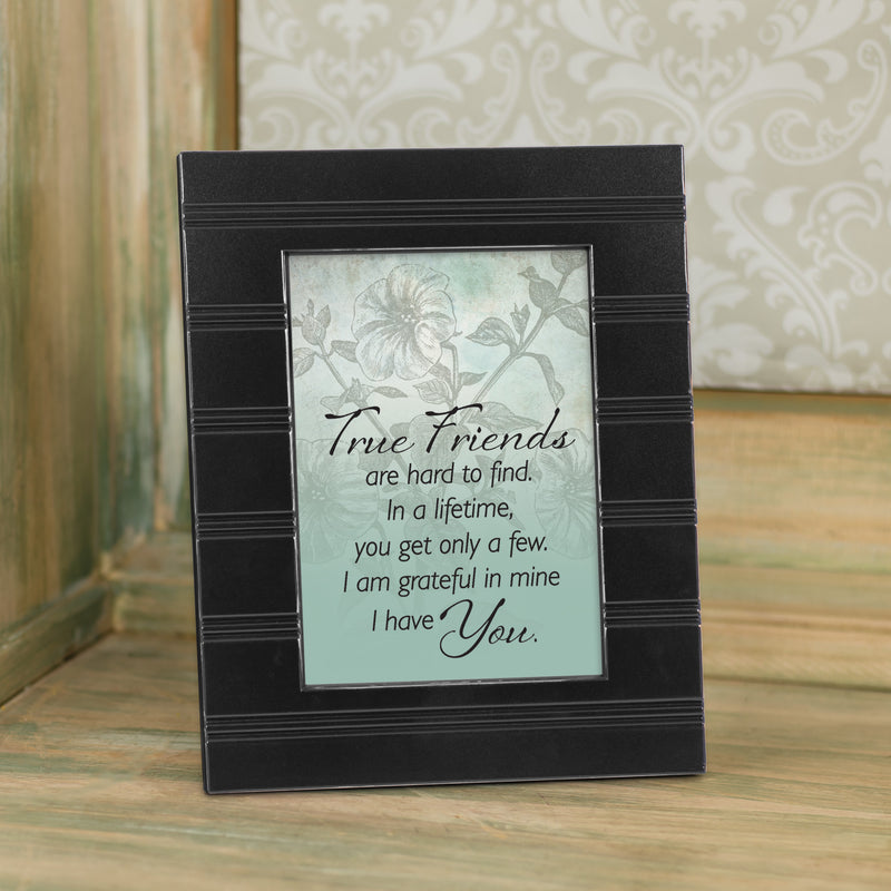 True Friends are Hard to Find Black 8 x 10 Beaded Board Picture Frame Plaque