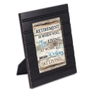 Retirement Congratulations Black 8 x 10 Beaded Board Picture Frame Plaque