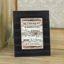 Retirement Congratulations Black 8 x 10 Beaded Board Picture Frame Plaque