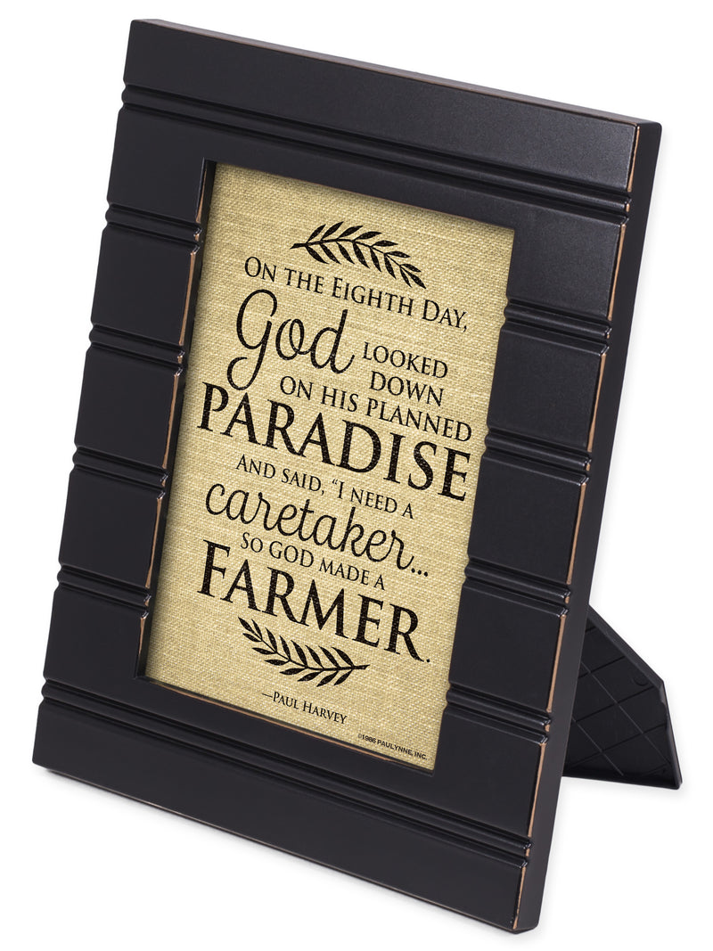 Front view of So God Made a Farmer on the Eigth Day Black Frame 