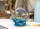 Scuba Diver Dolphins Blue 6.7 x 5.5 Resin Glitter Globe Plays Over The Waves