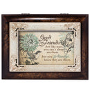 Good Friends Are Like Stars Burlwood Jewelry Music Box Plays Amazing Grace