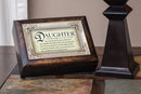 The Perfect Daughter Burlwood Jewelry Music Box Plays Amazing Grace