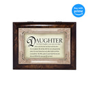 Top down view of The Perfect Daughter Burlwood Jewelry and Music Box