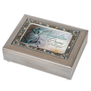Precious Daughter Brushed Pewter Finish Jeweled Jewelry Music Box Plays You Light Up My Life