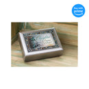Top down view of Precious Daughter Brushed Pewter Jeweled Music Box