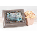 Blessed to Have You as Friend Brushed Pewter Jewelry Music Box Plays Wonderful World