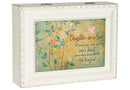 Daughter-In-Law Won Our Hearts Ivory Rope Trim Jewelry Music Box Plays Ave Maria
