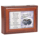 Box of Wishes for You My Daughter Woodgrain Rope Trim Jewelry Music Box Plays You are My Sunshine