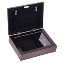 50th Anniversary Celebrate Burlwood Rope Trim Jewelry Music Box Plays Amazing Grace