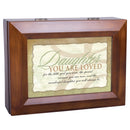 Wonderful Daughter Dark Wood Finish Jewelry Music Box - Plays Tune You Are My Sunshine
