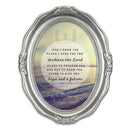 Front view of Plans I Have For You Inspirational Brushed Silver Wavy Oval Photo Frame