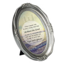 Plans I Have For You Inspirational Brushed Silver Wavy 5 x 7 Oval Table Top and Wall Photo Frame