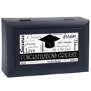 Home décor keepsake and trinket box made with hidden musical mechanism inside