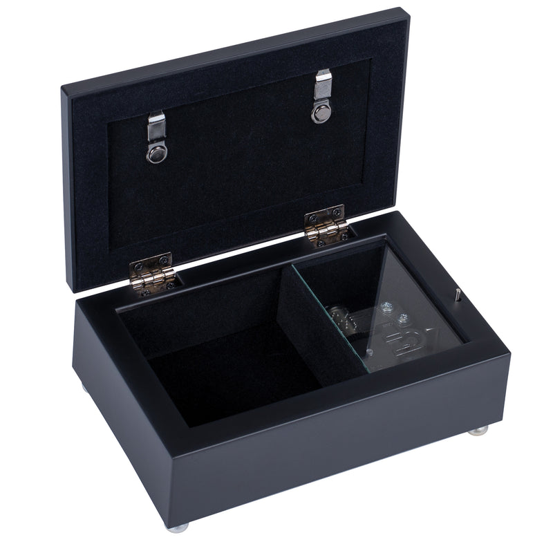 Believe in the Beauty of Your Dreams Matte Black Jewelry Music Box Plays Wonderful World