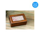 Top down view of Sister How Special Burlwood Petite Rose Jewelry and Music Box