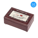 Top down view of Granddaughter You are Incredible Petite Rosewood Jewelry and Music Box