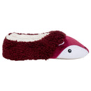 Burgundy Fox Womens Animal Cozy Indoor Plush Lined Non Slip Fuzzy Soft Slipper