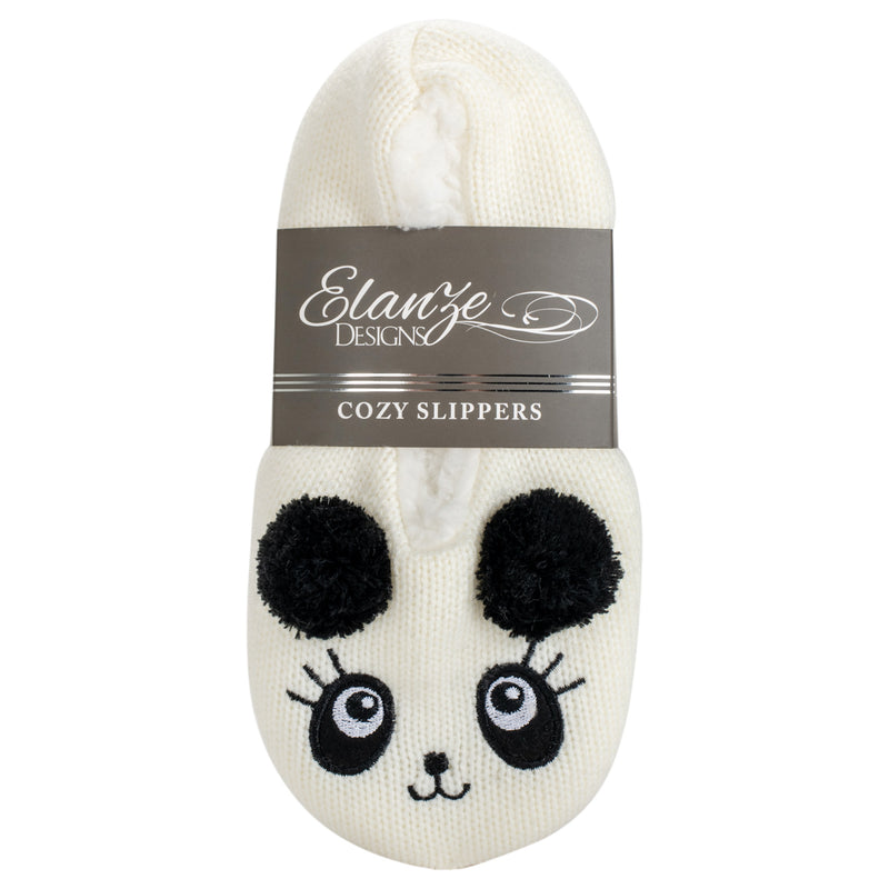 Panda Bear Womens Animal Cozy Indoor Plush Lined Non Slip Fuzzy Soft Slipper