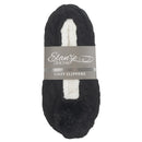 Ballerina Knit Pom Womens Plush Lined Cozy Non Slip Indoor Soft Slipper - Black
