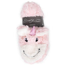 Unicorn Pink Womens Animal Cozy Plush Lined Non Slip Fuzzy Slipper - Large