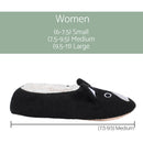 Bulldog Black Womens Animal Cozy Plush Lined Non Slip Fuzzy Slipper - Medium