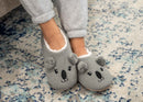 Koala Grey Womens Animal Cozy Plush Lined Non Slip Fuzzy Slipper - Large