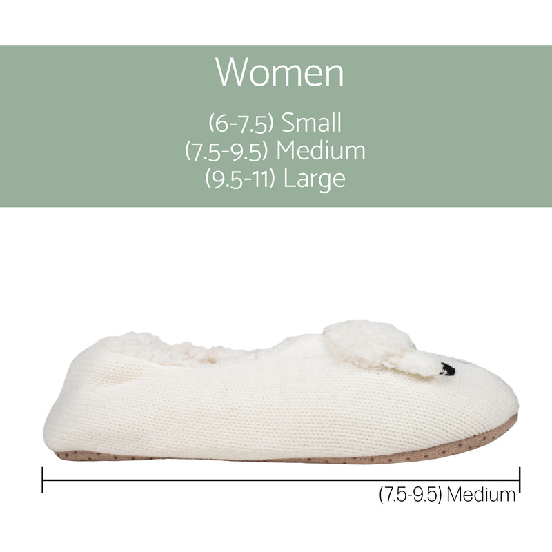 Sheep Ivory Womens Animal Cozy Plush Lined Non Slip Fuzzy Slipper - Medium
