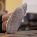 Simple Knit Womens Plush Lined Cozy Non Slip Indoor Soft Slipper - Grey