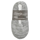 Simple Knit Womens Plush Lined Cozy Non Slip Indoor Soft Slipper - Grey