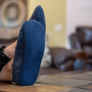 Navy Solid Tone Mens Plush Lined Cozy Non Slip Indoor Soft Slippers