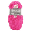 Hot Pink Two Tone Womens Plush Lined Cozy Non Slip Indoor Soft Slippers
