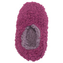Deep Purple Two Tone Womens Plush Lined Cozy Non Slip Indoor Soft Slippers