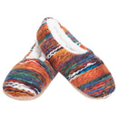 Front view of Orange Yarn Craft Blend Womens Plush Lined Cozy Non Slip Indoor Soft Slippers