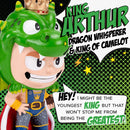 King Arthur Emerald Green 4 inch Painted Resin Boxed Collectible Figurine