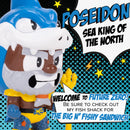 Poseidon Cerulean Blue 4 inch Painted Resin Boxed Collectible Figurine