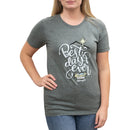 Best Day Ever Nativity Deep Heather Grey Cotton Fabric Fashion T-Shirt Small