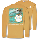 Southern Couture Size of a Mustard Seed Mustard Yellow Cotton Fabric Long Sleeve T-Shirt