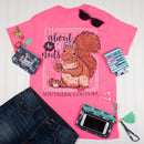 About to Go Nuts Squirrel Safety Pink Cotton Fabric Classic T-Shirt