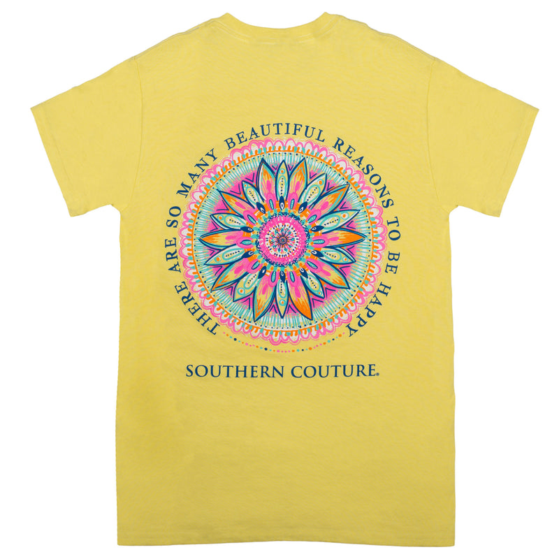 Southern Couture Beautiful Reasons Flower Cornsilk Yellow Cotton Fabric Classic T-Shirt